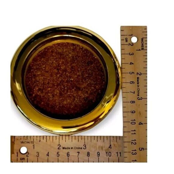 (7) Vtg MCM Gold Trim Cork TOWLE Drink Coasters Set Retro Vintage - Picture 3 of 5